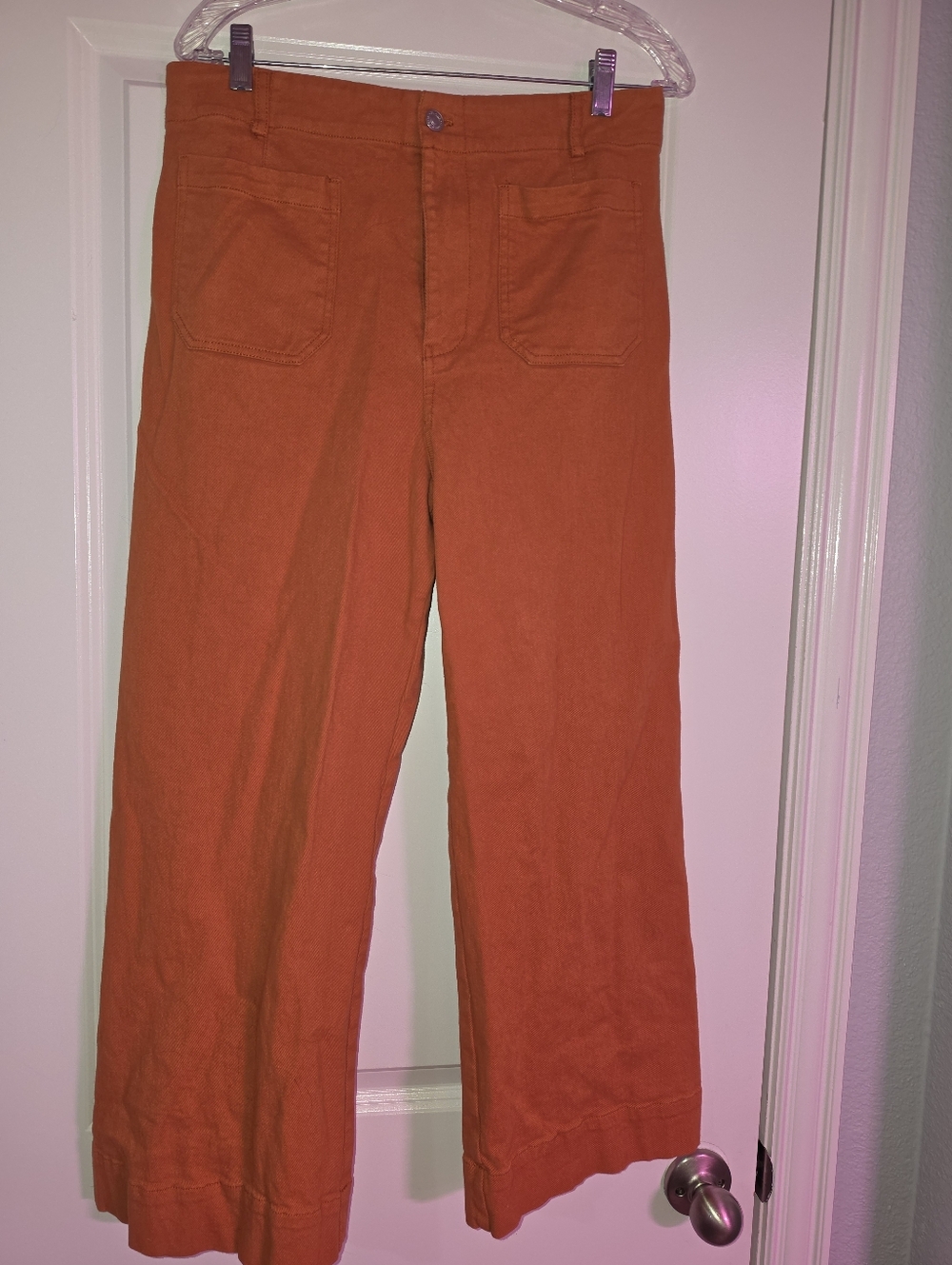 Ee:some• Rust Orange Cotton Pants- L
